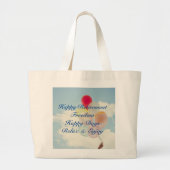 Happy Retirement ballonnen Grote Canvas tas (Voorkant)