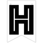 HAPPY RETIREMENT BANNER, Black and White Vlaggetjes (Eerste vlag)