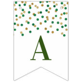 Happy Retirement Banner Goud Groene Confetti (Tweede vlag)