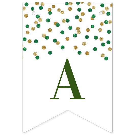 Happy Retirement Banner Goud Groene Confetti (Tweede vlag)