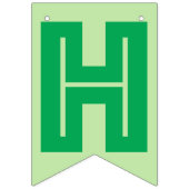 HAPPY RETIREMENT BANNER, Green Color Vlaggetjes (Eerste vlag)