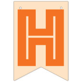 HAPPY RETIREMENT BANNER, Oranje kleur Vlaggetjes (Eerste vlag)