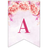 Happy Retirement Banner Paarse Waterverf Flowers (Tweede vlag)