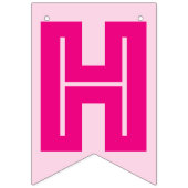 HAPPY RETIREMENT BANNER, roze kleur Vlaggetjes (Eerste vlag)