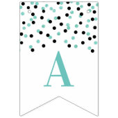 Happy Retirement Banner Silver Black Confetti (Tweede vlag)