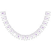 Happy Retirement Banner Silver Paarse Confetti (Alle)