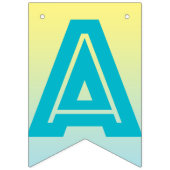 HAPPY RETIREMENT BANNER, Tropisch blauw en geel Vlaggetjes (Tweede vlag)