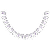 Happy Retirement Banner Zwart Paarse Confetti (Alle)