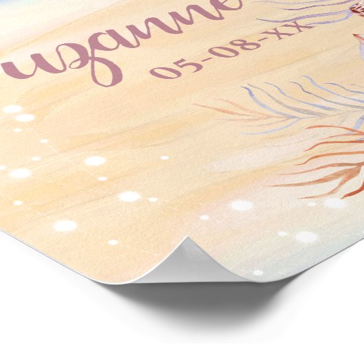 Happy Retirement Beach Coastal Shell Poster (Hoek)