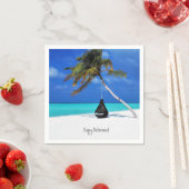 Happy Retirement/Beach en Palm Tree Servet (Insitu)