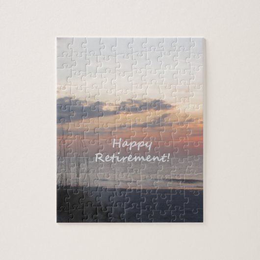 Happy Retirement Beach sunset Legpuzzel (Verticaal)