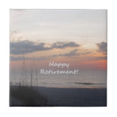Happy Retirement Beach sunset Tegeltje (Voorkant)