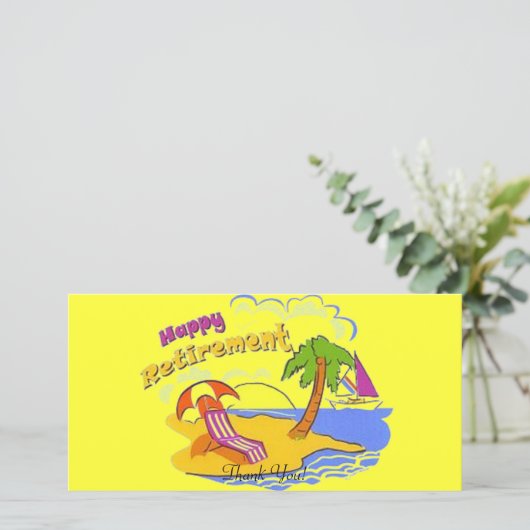 Happy Retirement Bedankkaart (Staand voorkant)