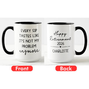 Happy Retirement-beker, Op maat gemaakte cadeaus v Mok