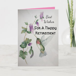 Happy Retirement Best Wish Hummingbird Card Kaart