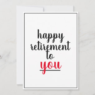 Happy Retirement Big Script Gepensioneerde gelegen Bedankkaart