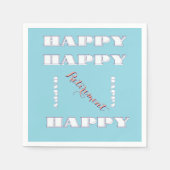 HAPPY Retirement Blauw Servet (Voorkant)