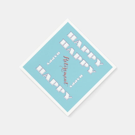 HAPPY Retirement Blauw Servet (Hoek)