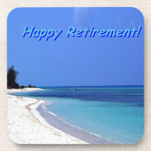 Happy Retirement - Blauwe lucht, blauwe oceaan Onderzetter