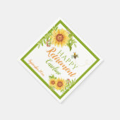 Happy Retirement Bloemen Zonnebloem Servetten (Hoek)