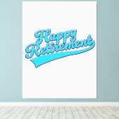Happy Retirement Blue editie Canvas Afdruk (Insitu (Houten vloer))