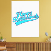 Happy Retirement Blue editie Canvas Afdruk (Insitu (Woonkamer))