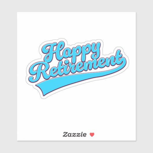 Happy Retirement Blue editie Sticker (Vel)