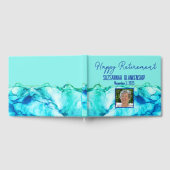 Happy Retirement Blue Green Waterverf Custom Gastenboek (Volledig)