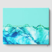 Happy Retirement Blue Green Waterverf Custom Gastenboek (Achterkant)