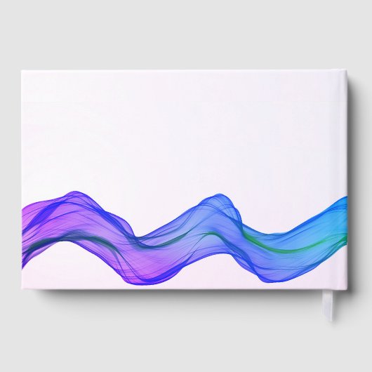 Happy Retirement Blue Paars Waterverf Aangepast Gastenboek (Achterkant)