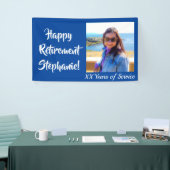 Happy Retirement Blue Photo Retirement Party Spandoek (Beurs)