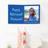 Happy Retirement Blue Photo Retirement Party Spandoek (Insitu)