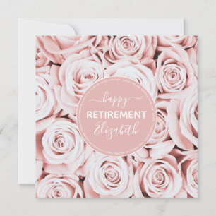 Happy Retirement blush roze rozen naam