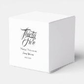 Happy retirement bold letter name year elegant sim bedankdoosjes (Achterkant)