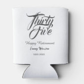 Happy retirement bold letter name year elegant sim blikjeskoeler (Achterkant)