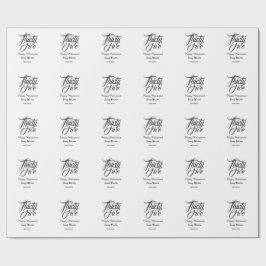 Happy retirement bold letter name year elegant sim cadeaupapier