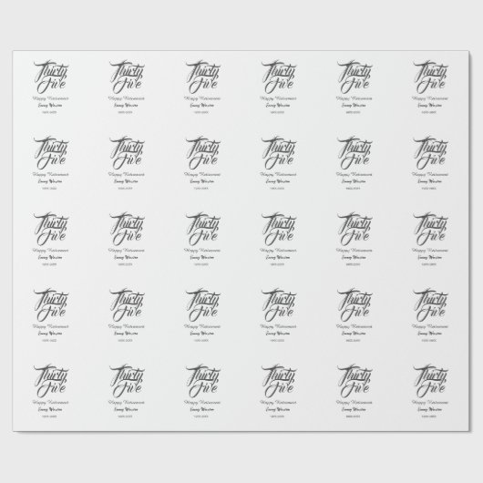 Happy retirement bold letter name year elegant sim cadeaupapier (Vlak)