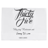 Happy retirement bold letter name year elegant sim groot cadeauzakje (Achterkant)