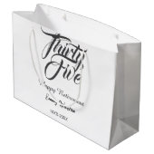 Happy retirement bold letter name year elegant sim groot cadeauzakje (Achterkant Gekanteld)