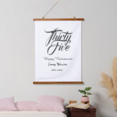 Happy retirement bold letter name year elegant sim hangend wandkleed (Slaapkamer)