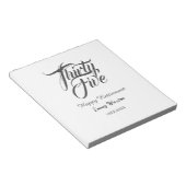 Happy retirement bold letter name year elegant sim notitieblok (Schuin)