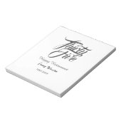 Happy retirement bold letter name year elegant sim notitieblok (Linkerzijde)