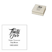 Happy retirement bold letter name year elegant sim rubberstempel (Gestempeld)