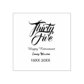 Happy retirement bold letter name year elegant sim rubberstempel (Afrduk)