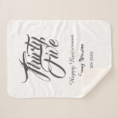 Happy retirement bold letter name year elegant sim sherpa deken (Voorkant (horizontaal))