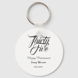 Happy retirement bold letter name year elegant sim sleutelhanger