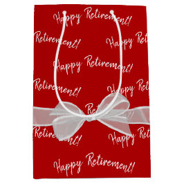 Happy Retirement Bow op Red Medium Cadeauzakje