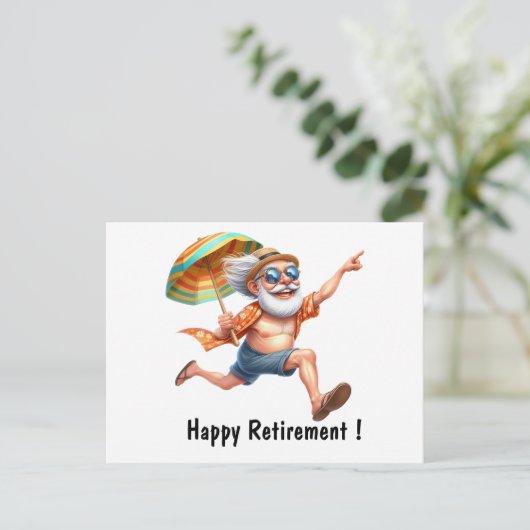 Happy Retirement Briefkaart (Staand voorkant)