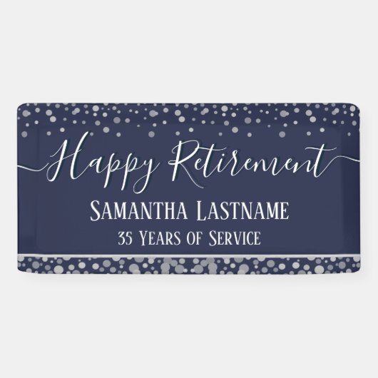 Happy Retirement Budget Confetti Banner (Horizontaal)