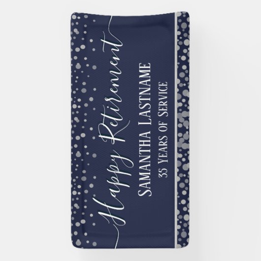 Happy Retirement Budget Confetti Banner (Verticaal)